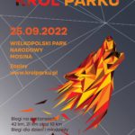 plakat informujący o imprezie biegowej Król Parku